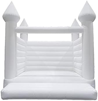 Inflatable White Jumper Castle Jumping Bed Wedding Bouncy House with Air Blower (White, 3.6*3*3.6... | Amazon (US)