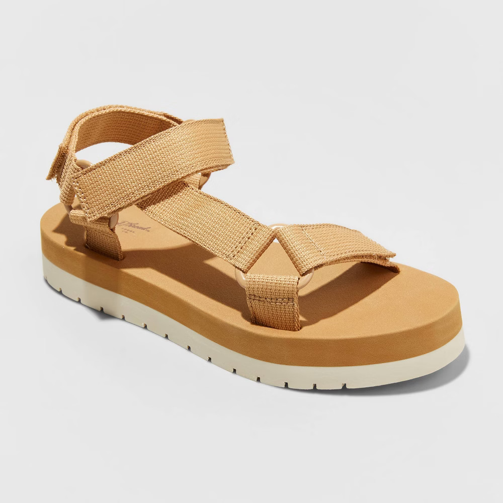 Women's Holden Platform Sport Sandals - Universal Thread Tan 6 | Target