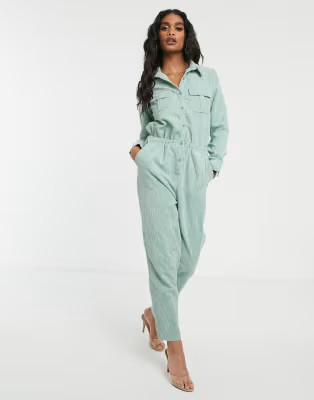 Missguided cord utility jumpsuit in mint | ASOS US
