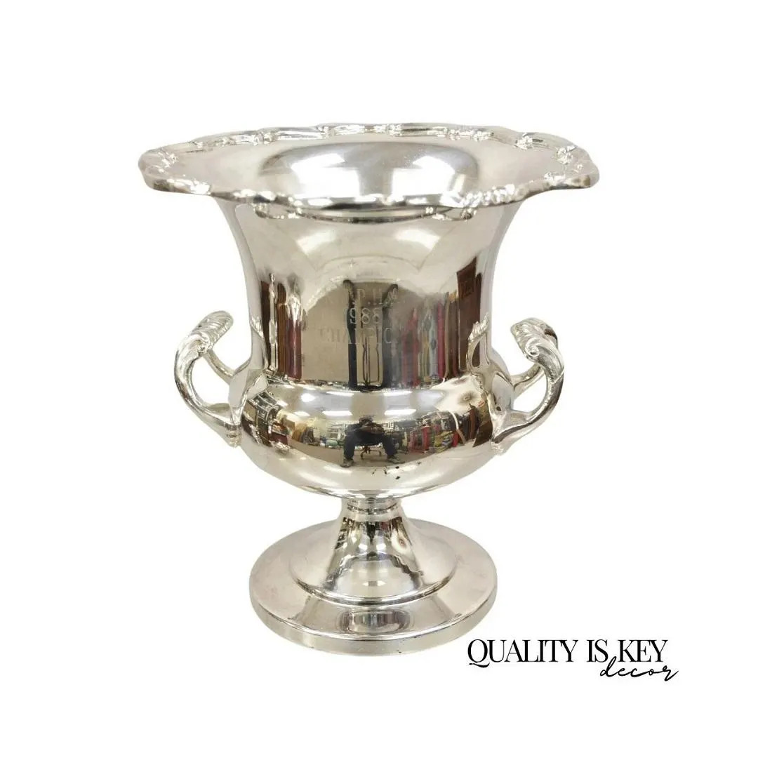 Vintage NJPHA 1988 Champion Silver Plate Trophy Cup Champagne Chiller Ice Bucket | Etsy (Global)