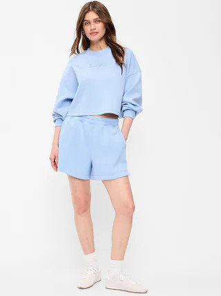 High-Waisted Bounce Fleece Shorts -- 5-inch inseam | Old Navy (US)