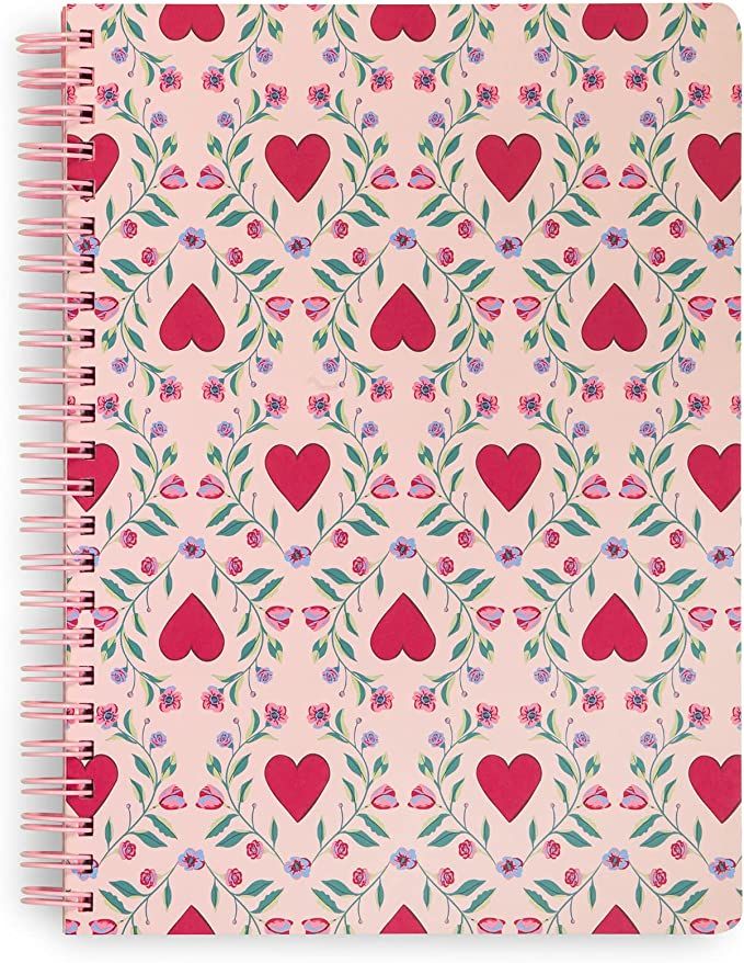 Vera Bradley Mini Spiral Notebook, College Ruled Paper, 8.25" x 6.25" with Pocket and 160 Lined P... | Amazon (US)