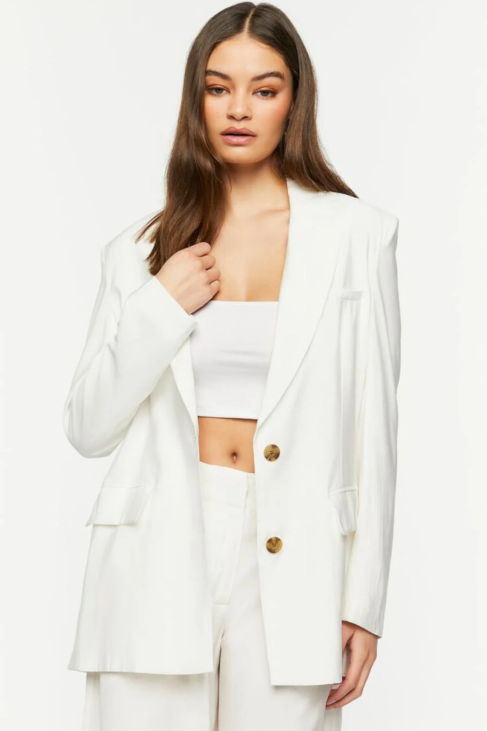 Peak Lapel Single-Breasted Blazer | Forever 21 (US)