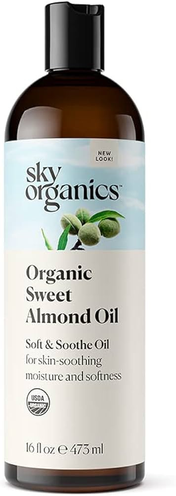 Sky Organics Organic Sweet Almond Oil for Body 100% Pure & Cold-Pressed USDA Certified Organic to... | Amazon (US)