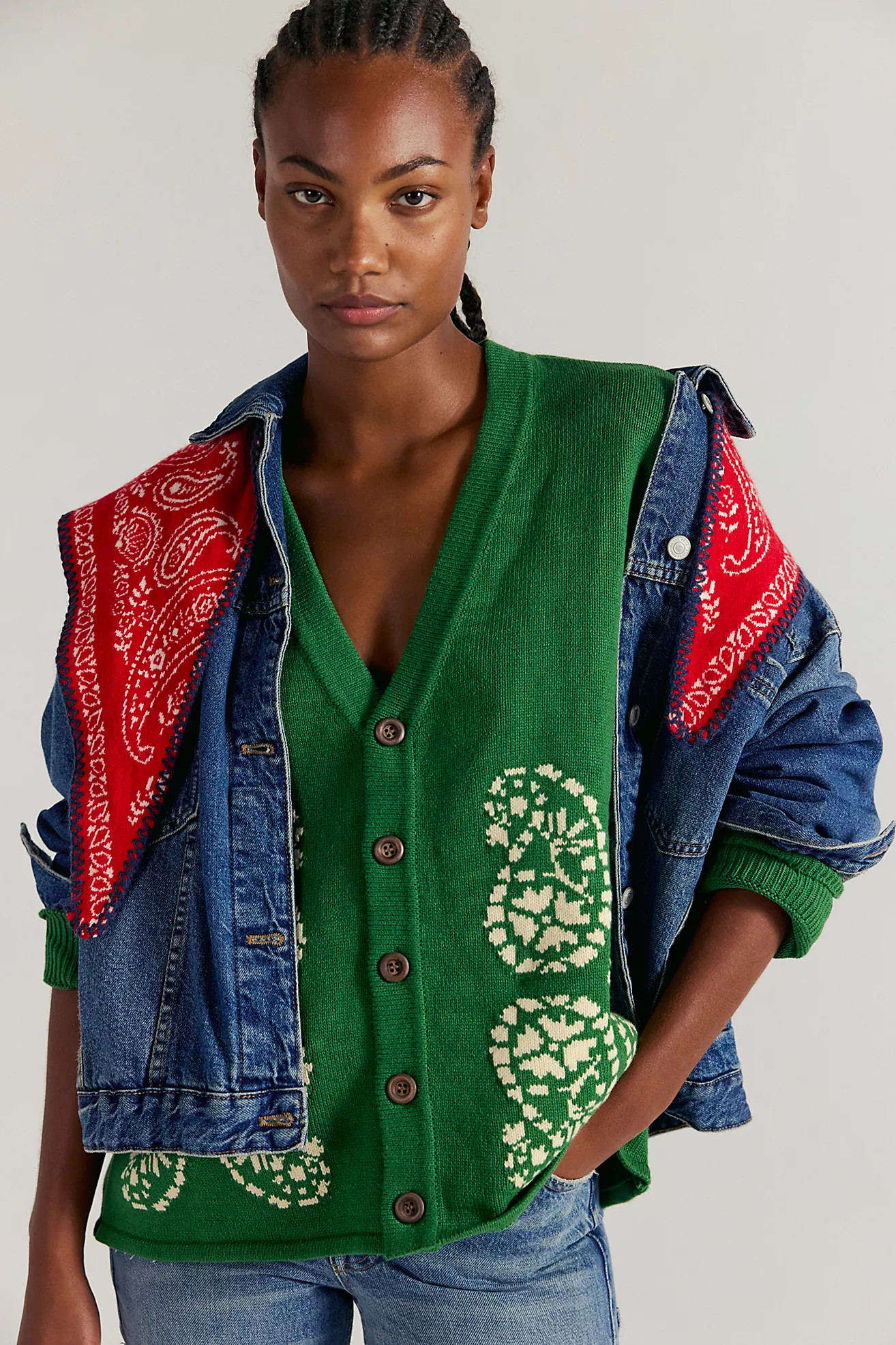 Found Paisley Knit Cardi | Free People (Global - UK&FR Excluded)