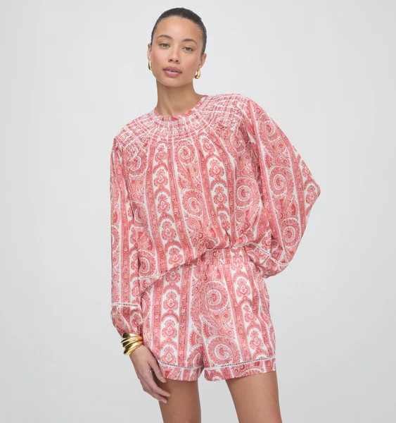 The Audrey Short - Coral Corsica Paisley | Hill House Home US