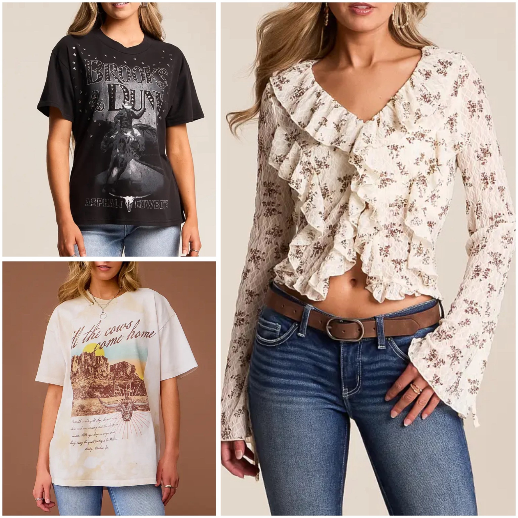 New tops!! Love both of these graphic tees and of course the bell sleeve with ruffles 😍 all under $40!!

#LTKootd #LTKSeasonal