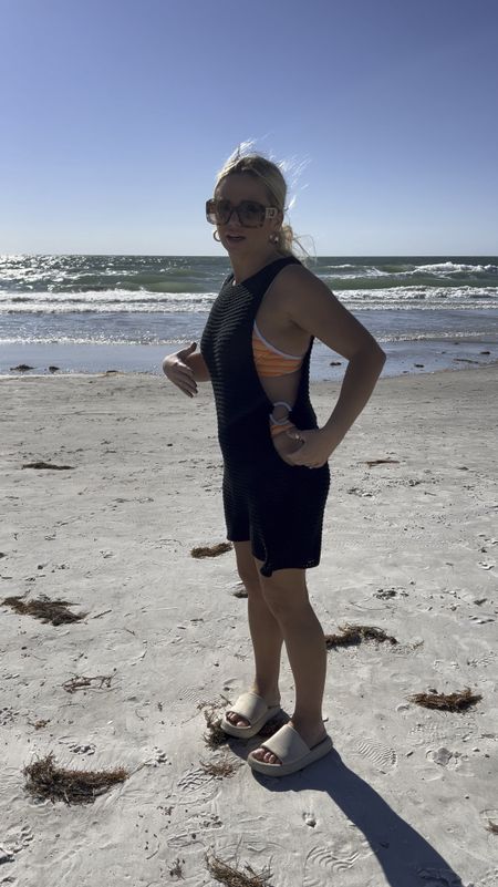 The cutest Amazon cover-up! So chic, wear it to the beach over a swimsuit or even with biker shorts and a bralette underneath to wear out and about!! Comes in several colors, wearing the black, size small!! My swimsuit is Walmart, small top and bottom, terry cloth, orange stripe, so cute!!!!

#LTKstyletip #LTKVideo #LTKswim