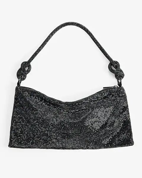 Rhinestone Knot Strap Slouch Bag | Express