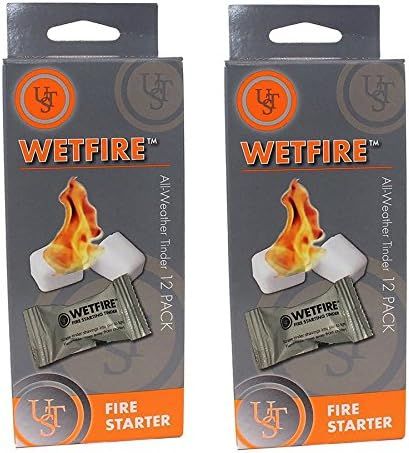 2 Packages of 12 WetFire Fire Starter Tinders by Ultimate Survival Technologies UST | Amazon (US)