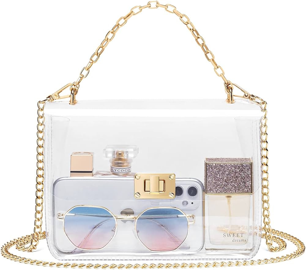 Marvolia Clear Bag Stadium Approved - Clear Purse Clear Crossbody Bag for Women Clear Clutch for ... | Amazon (US)