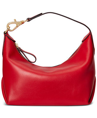 Lauren Ralph Lauren Kassie Medium Leather Convertible Shoulder Bag - Macy's | Macy's