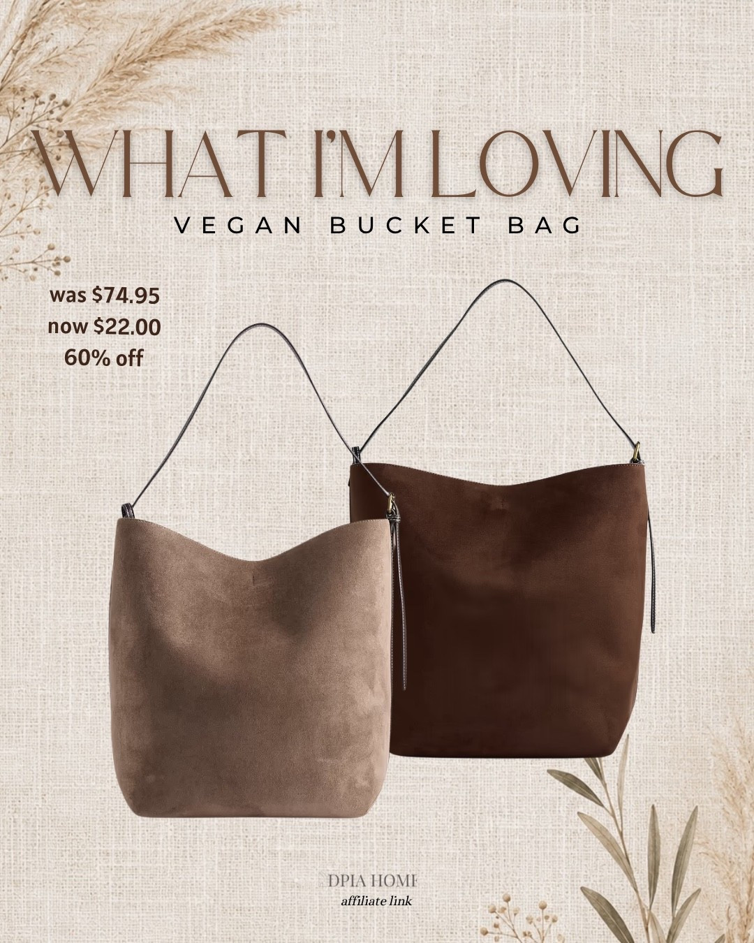 DEAL ALERT $22 🤎
This vegan suede bucket bag was originally priced at $74.95 and is currently 60% off! This fall wardrobe staple is available in 4 colors.

#LTKootd #LTKSaleAlert #LTKWorkwear