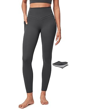 IUGA Compression Leggings with Pockets for Women Tummy Control Leggings No Front Seam Workout Hig... | Amazon (US)