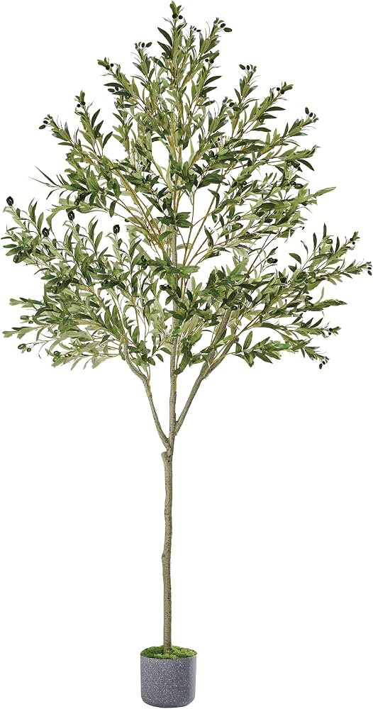 Artificial Olive Tree, 6ft Tall Faux Olive Tree for Indoor with Realistic Olive Tree Branches and... | Amazon (US)