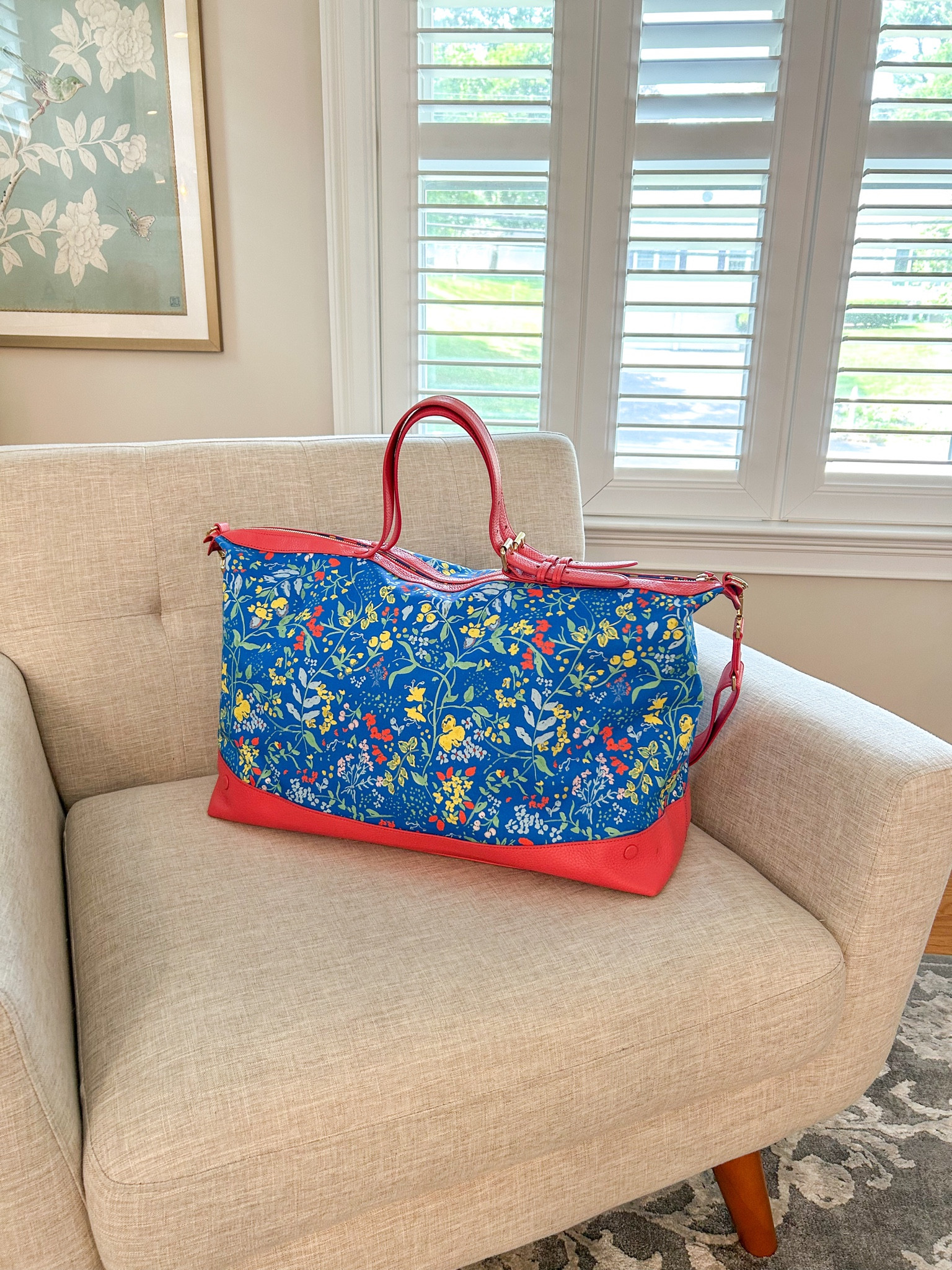 Neely & Chloe weekender was perfect size for our New Hampshire weekend trip.