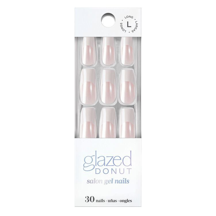 Glazed Donut Press-on Nails French Glaze - Long Square | Sally Beauty