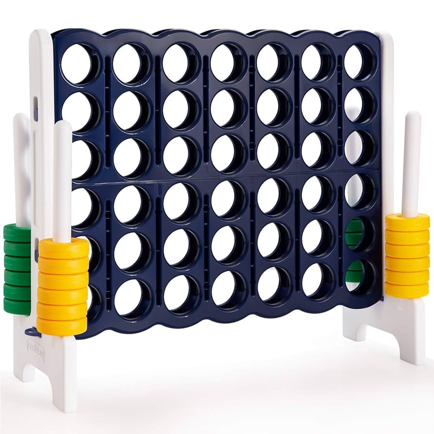 COSTWAY Jumbo 4-to-Score Giant Game Set, 4 in A Row for Kids and Adults, 3.5FT Tall Indoor & Outd... | Amazon (US)