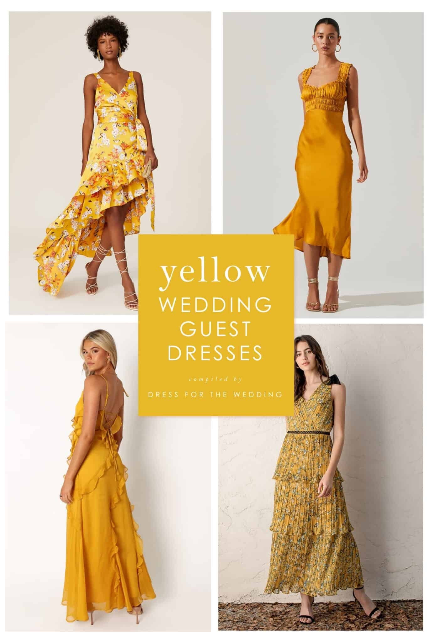 Yellow dresses for weddings. Yellow dress for a wedding guests. Gold and yellow cocktail dresses, midi dresses, maxi dresses, formal dresses for wedding guests. 🥂

#LTKSeasonal #LTKWedding #LTKgrwm