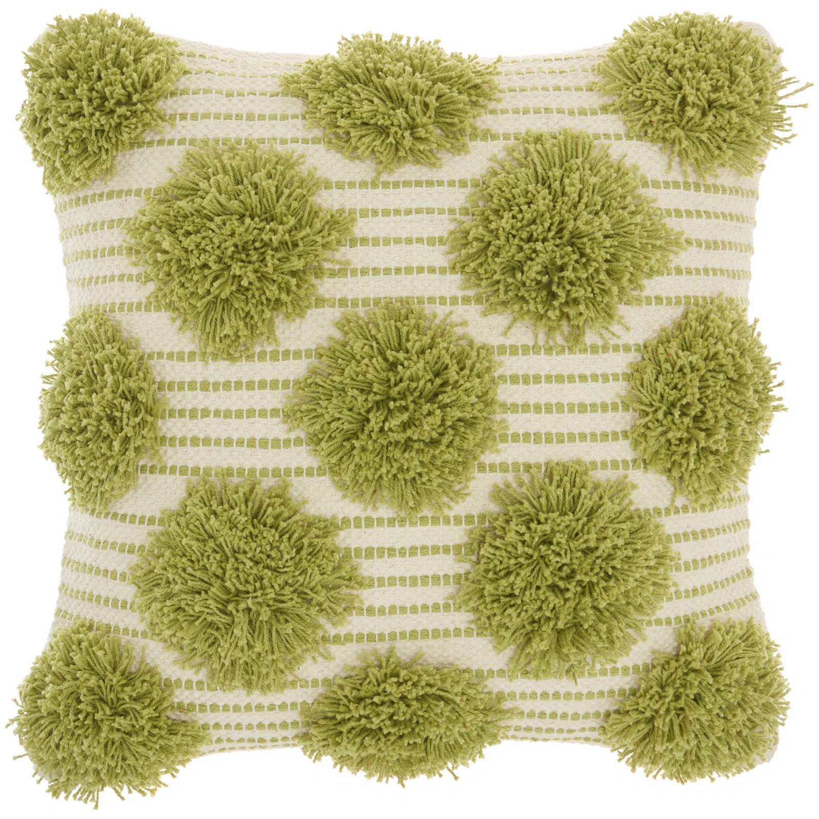 Pom-poms Cotton Reversible Throw Pillow | Wayfair North America