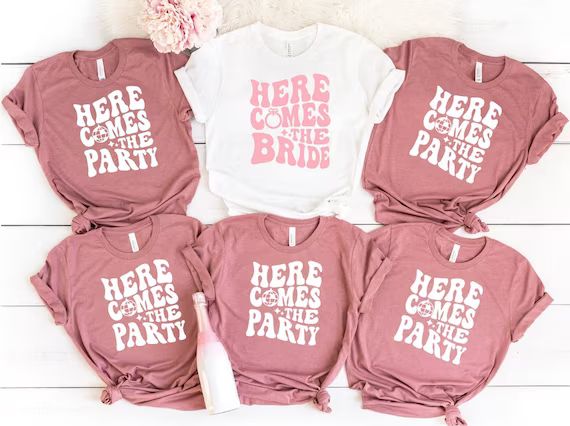 Here Comes the Bride Here Comes the Party Shirt Bachelorette - Etsy | Etsy (US)