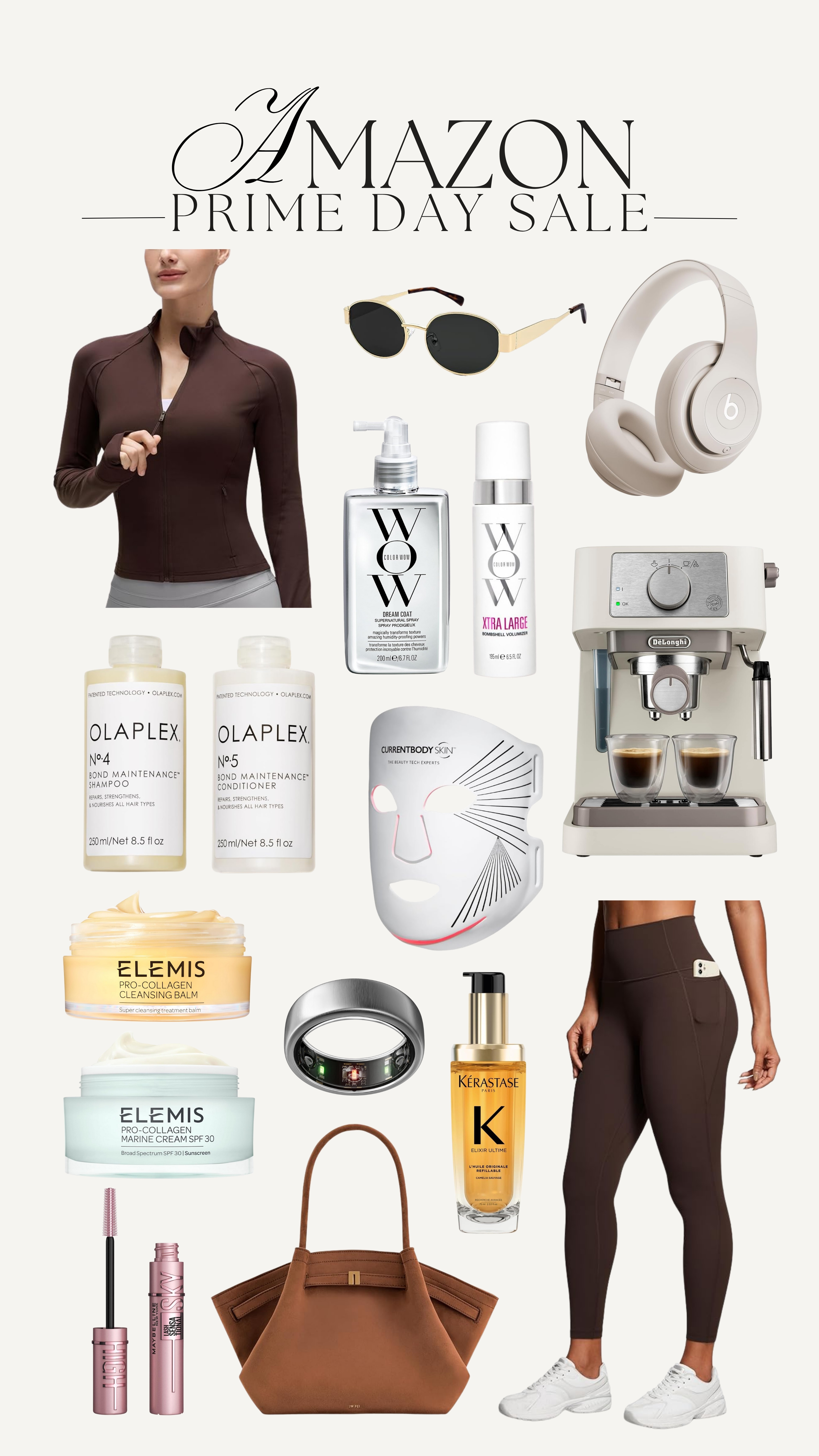 My Amazon Prime Day faves ✨

Olaplex, colorwow, elemis, maybelline skyhigh, mascara, hair care, make up, suede tote bag, brown leggings, gym jacket, coffee machine, headphones 

 #LTKxAmazon #LTKautumn #LTKsale
