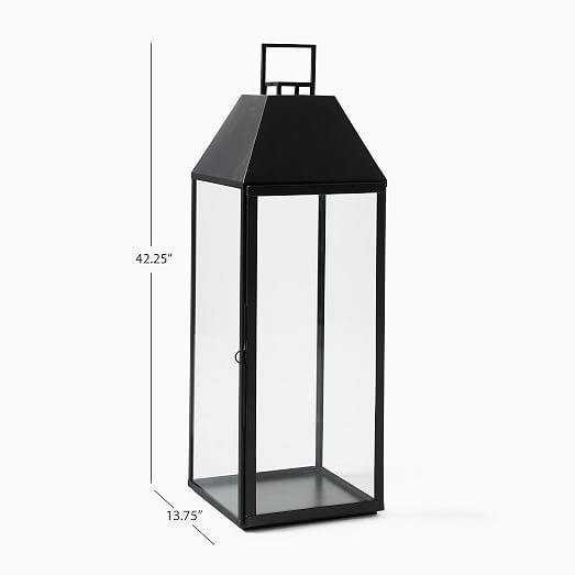 Modern Antique Bronze Metal Outdoor Lanterns | West Elm (US)