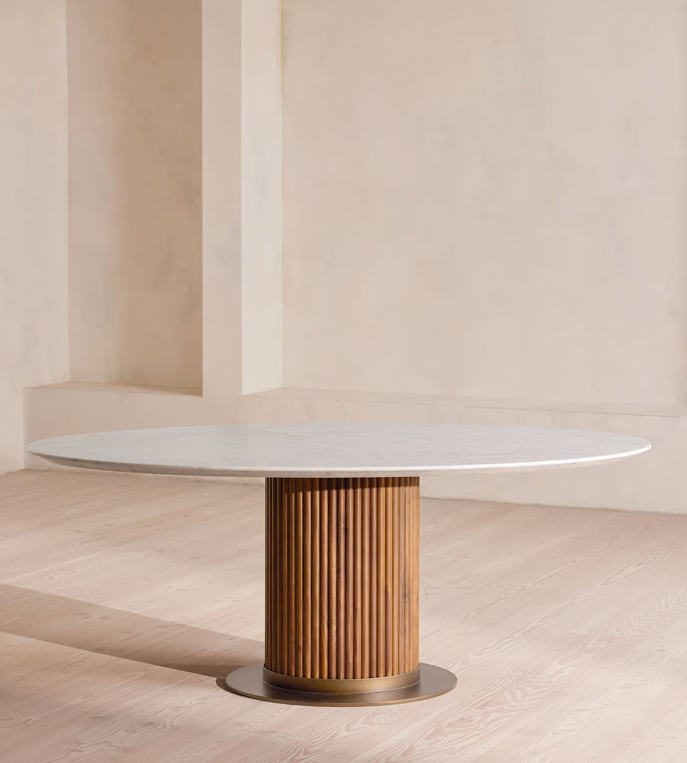 Murcell Oval Dining Table, Carrara Marble - Soho Home | Soho Home Ltd