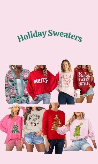 Holiday sweaters this season

#holidaysweaters #holidays #festivesweaters

#LTKSeasonal #LTKHoliday #LTKU