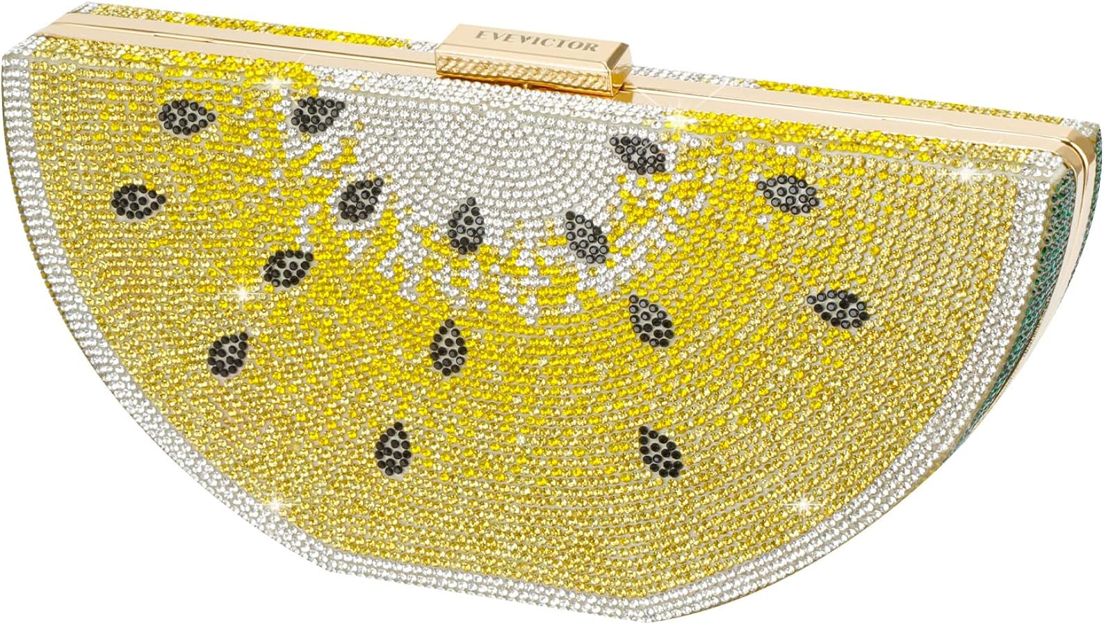 Clutch Purse for Women, Crystal Evening Bag, Watermelon Shape Handbag, Rhinestone Money Hand Bag | Amazon (US)