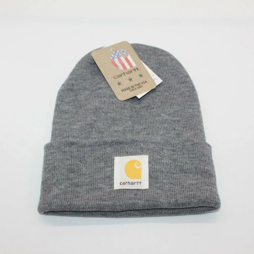 Unisex Carhartt Acrylic Gray Watch Hat Beanie Winter Knit Cap Authentic A18 Mens Lady | Walmart (US)