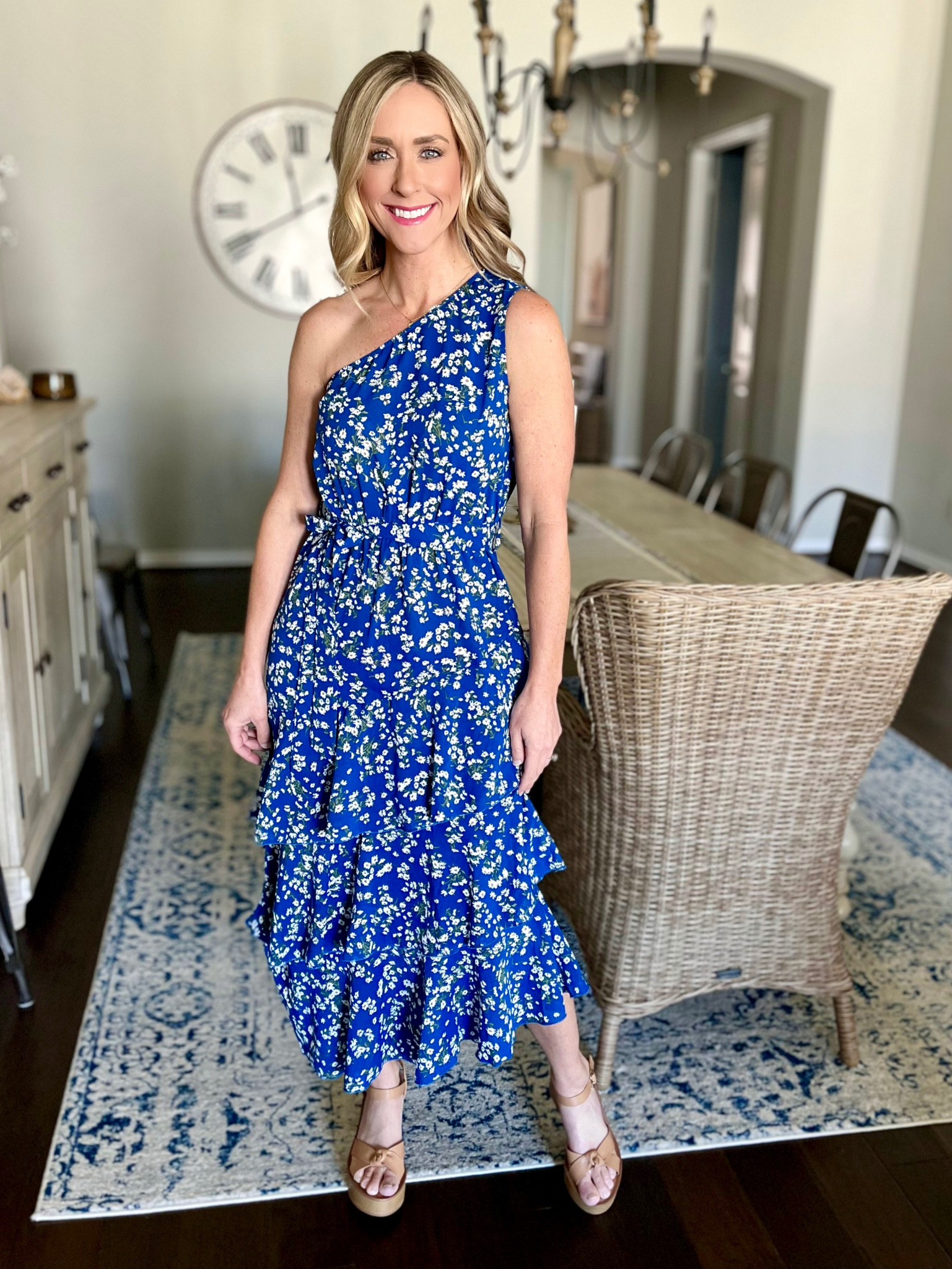 Amazon dress - spring floral dress - blue floral dress. Wearing a small. 

#LTKtravel #LTKSeasonal #LTKwedding