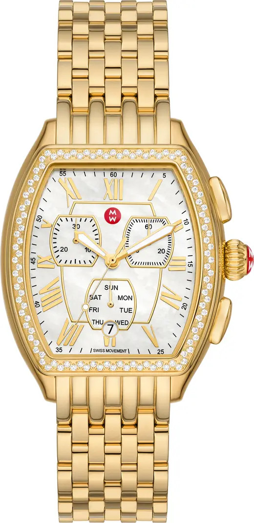 Releve Diamond Chronograph Watch, 35 x 45mm | Nordstrom