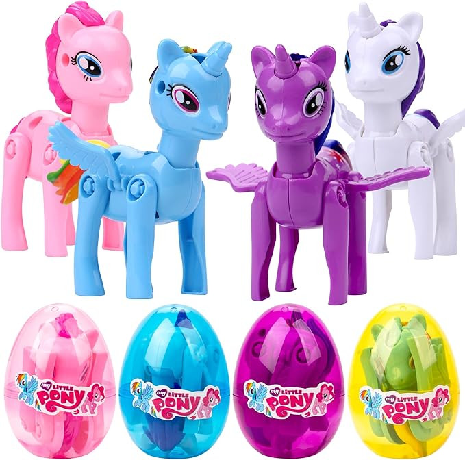 MyoGrip 4 Pack Unicorn Deformation Easter Eggs, Easter Basket Stuffers Unicorn Egg for Kids, Fill... | Amazon (US)