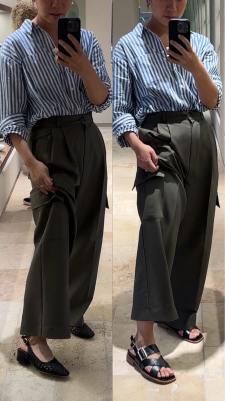 Size US 4 in the shirt, size S in the pants 

#LTKstyletip #LTKworkwear #LTKSeasonal