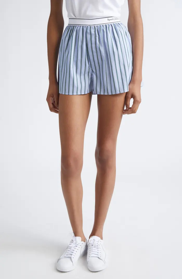 Serif Logo Cotton Boxer Shorts | Nordstrom