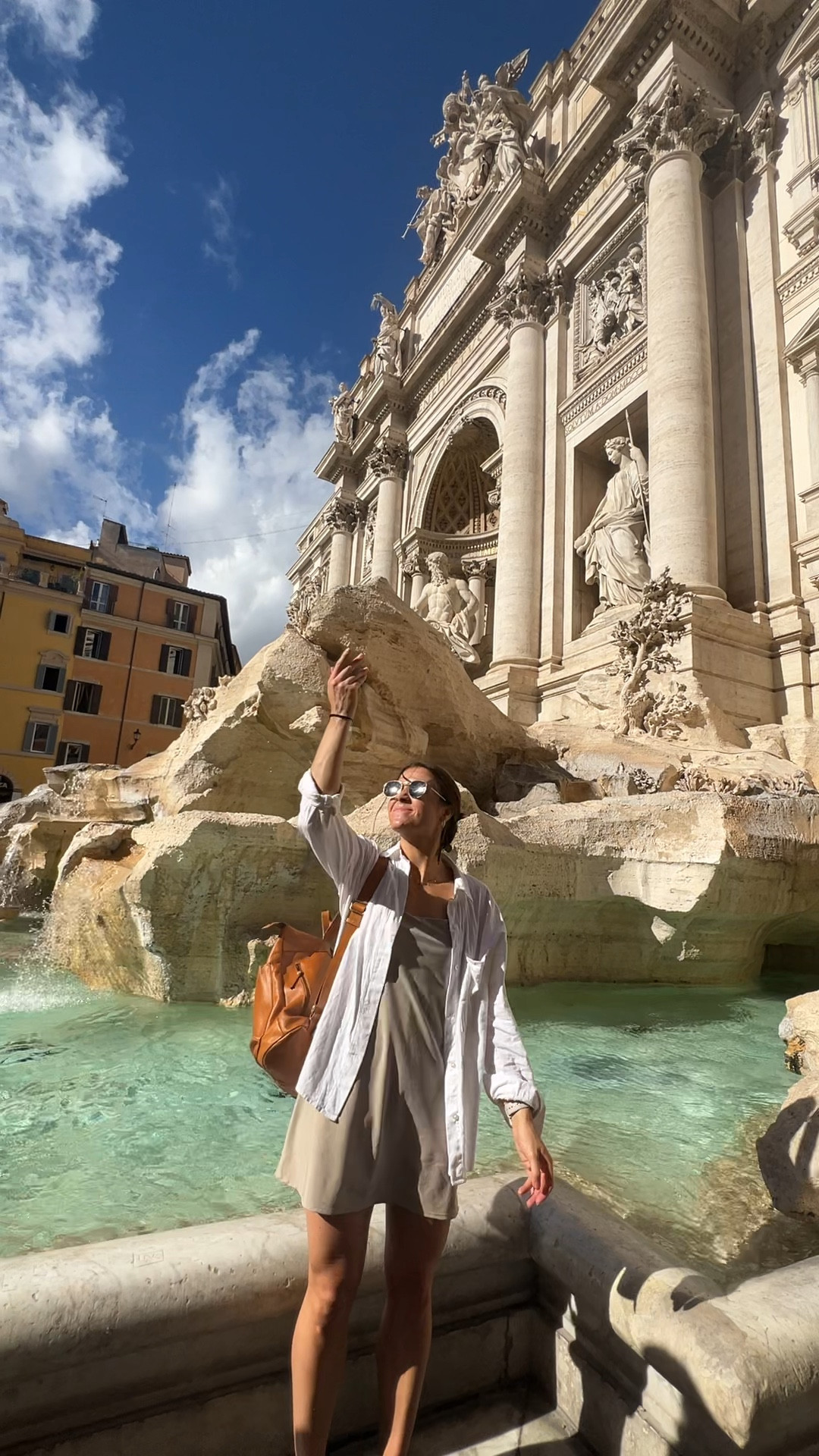 Be comfy but cozy in this travelers dress and white linen button down at the Trevi Fountain 

#LTKfindsunder100 #LTKeurope #LTKtravel