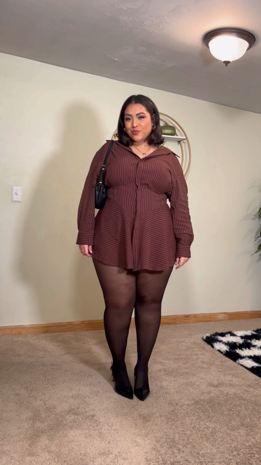 going out outfit idea🖤 dress runs big, I sized down one! 

#LTKPlusSize #LTKMidsize #LTKootd