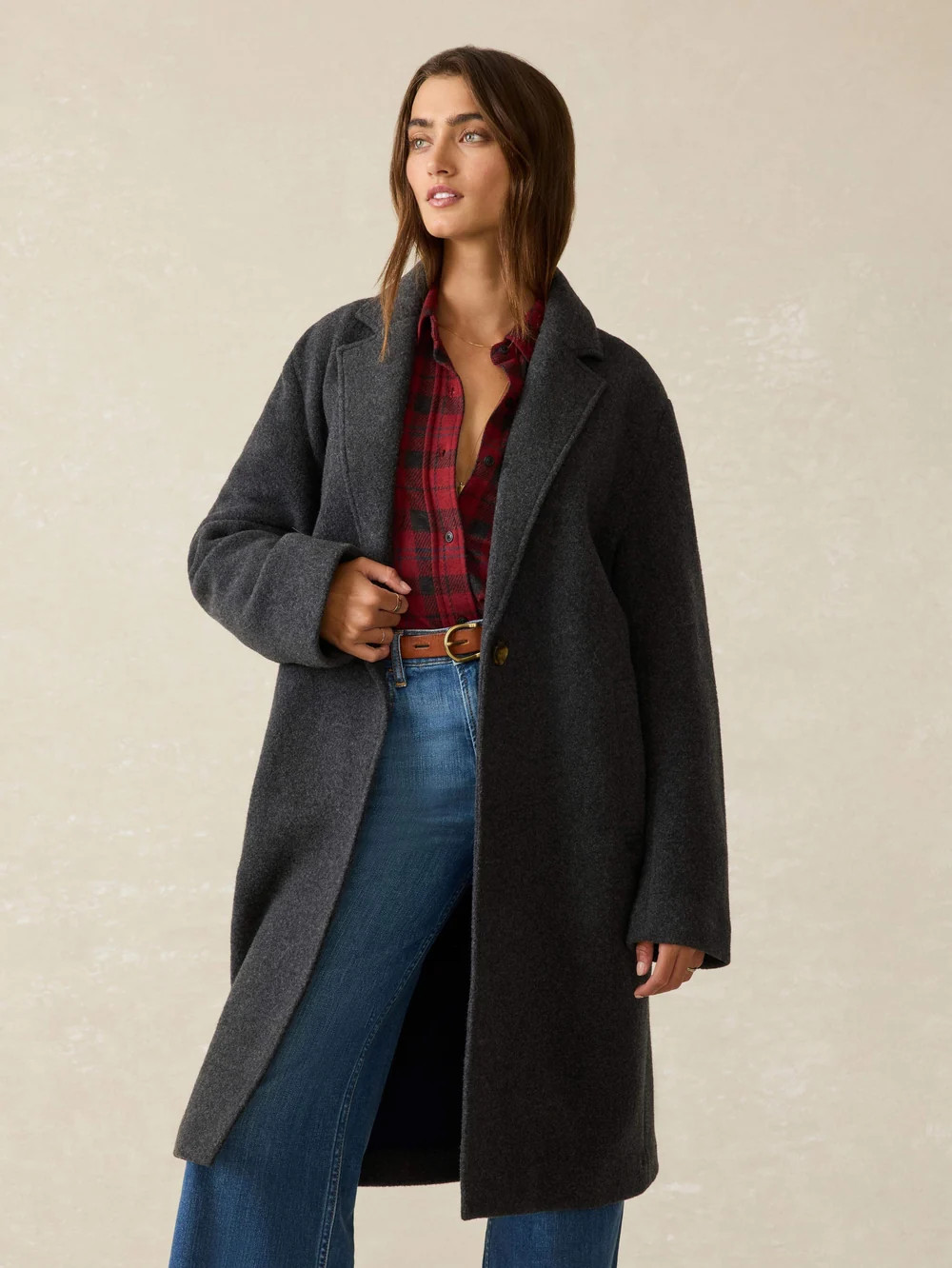 Atlantic Knit Coat - Charcoal | Faherty