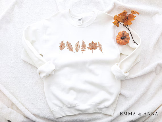 Fall Leaves Sweatshirt Fall Sweatshirt for Women Fall - Etsy | Etsy (US)