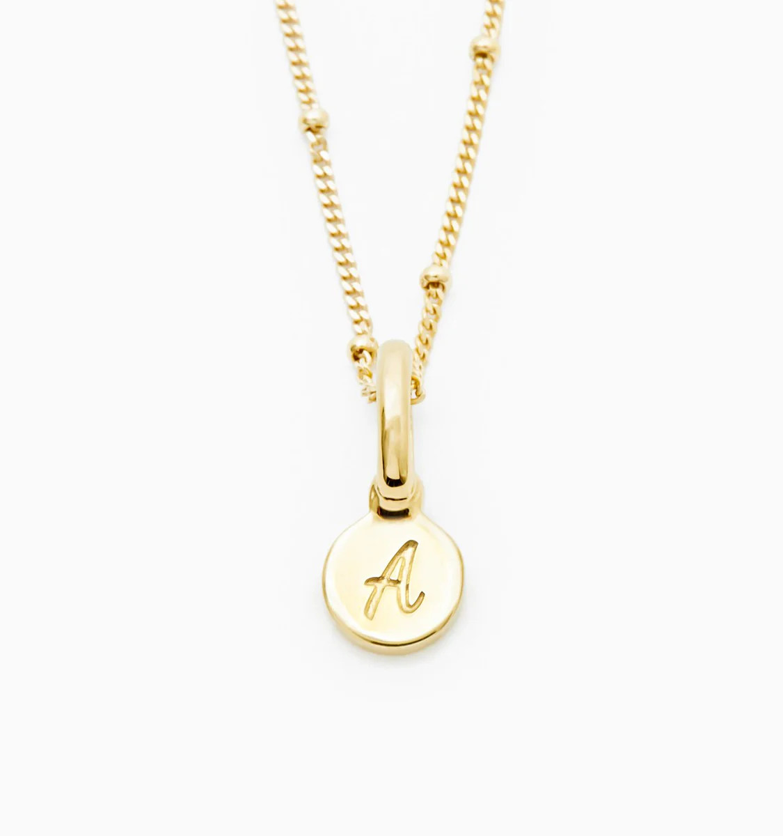 Disk Initial Necklace | Rellery
