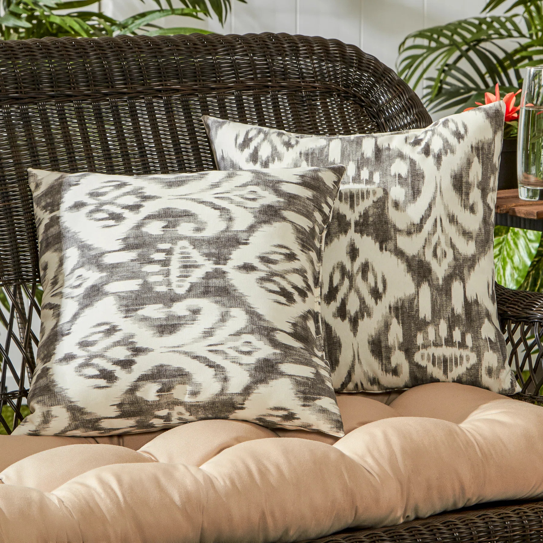 Covington Outdoor Square Pillow Cover & Insert (Set of 2) | Wayfair North America