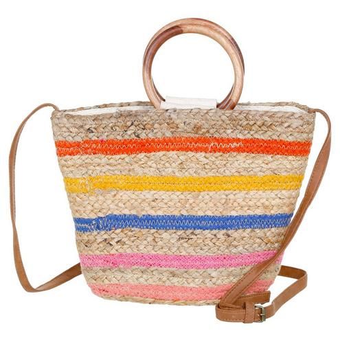 Striped Jute Crossbody - Multi-Multi-2753190500918   | Burkes Outlet | bealls