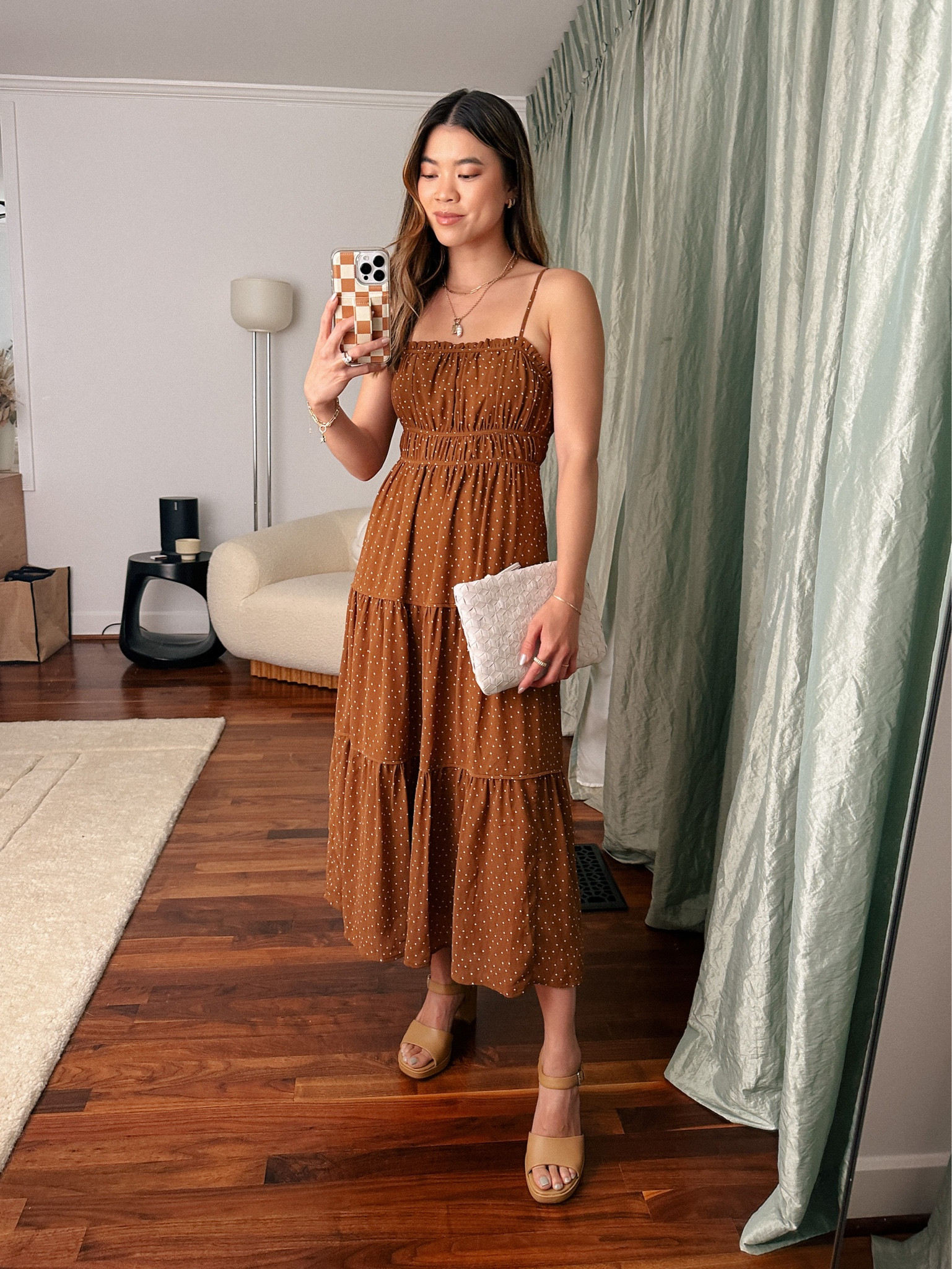 bridal white midi dress Giselle Dress: White Midi Dress for Bridal Shower