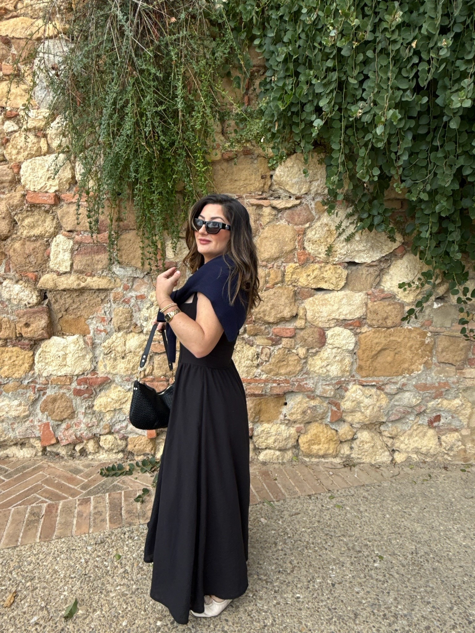 Dress size small 
Sweater size xs 

5'0" 140lbs 

#LTKTravel #LTKPetite #LTKStyleTip