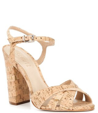 Keefa Cork Ankle Strap Block Heel Sandals | Dillard's