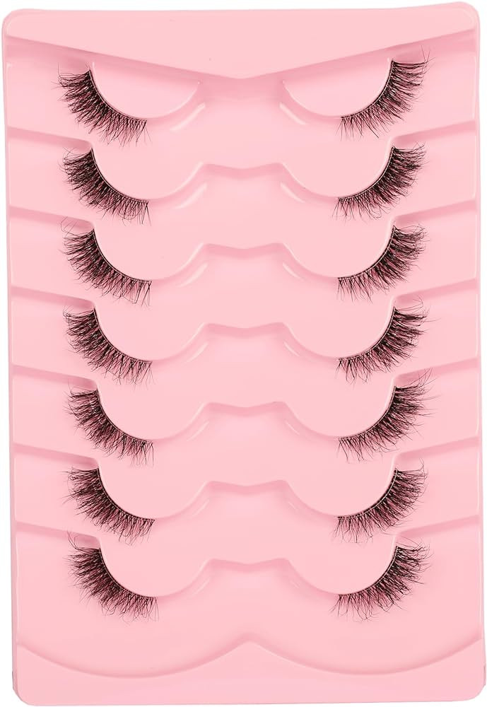 Gmagictobo Fluffy Half Eyelashes Wispy Short False Eyelashes Natural Look Cat Eye Lashes Pack Cle... | Amazon (US)