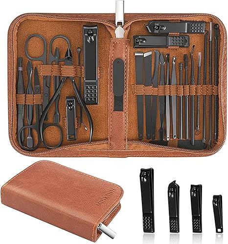MINKINH Manicure Set Professional Nail Clipper Kit-26 Pieces Stainless Steel Manicure Kit,Nail Ca... | Amazon (US)