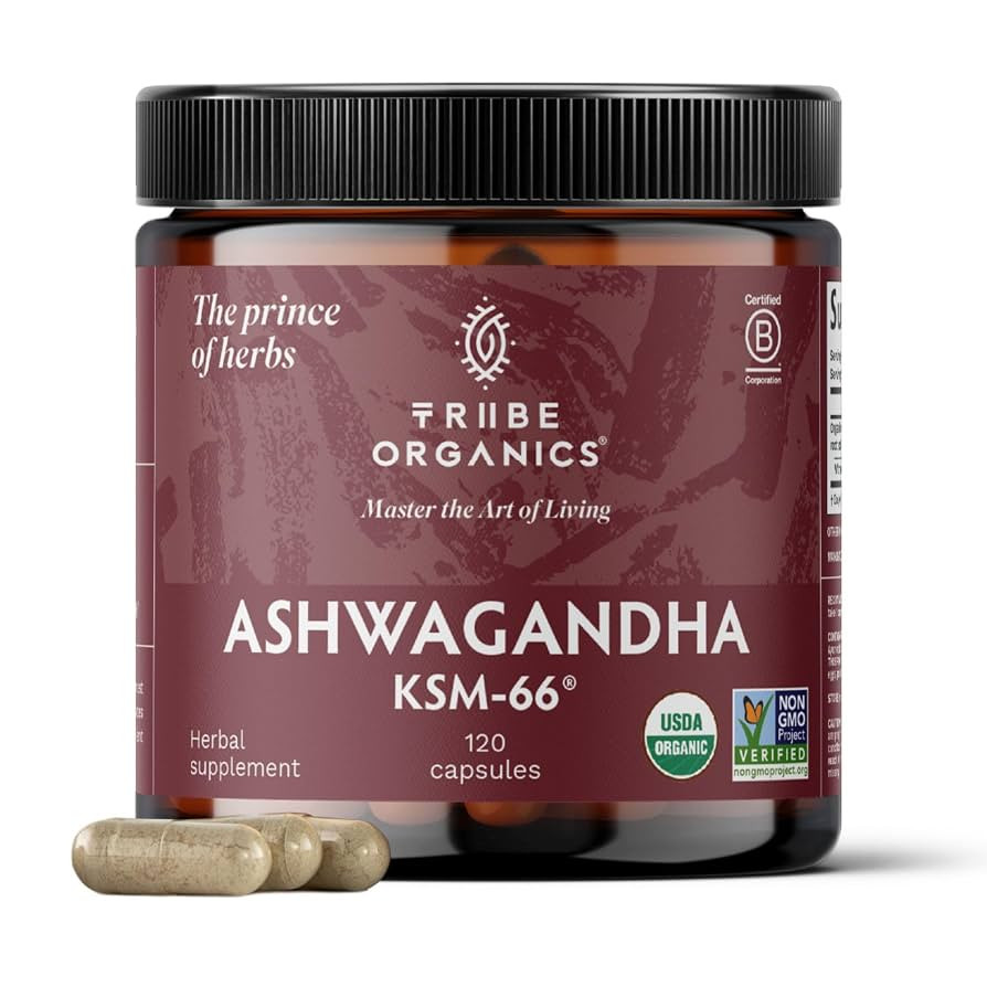 TRIBE ORGANICS Ashwagandha KSM 66 Pure Organic Root Powder Extract Ayurvedic Supplement - Focus, ... | Amazon (US)