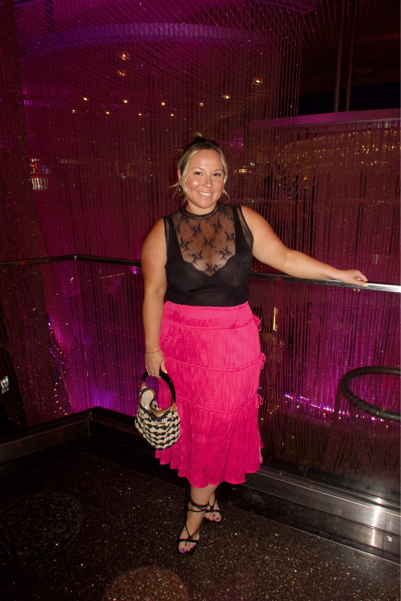 Vegas date night outfit 
Size large lace tank 
Size XL corset 
Skirt size large 
Shoes run tts 

Summer outfit, date night outfit, Free People, Abercrombie, Amazon fashion, midsize style 

#LTKTravel #LTKOver40 #LTKMidsize